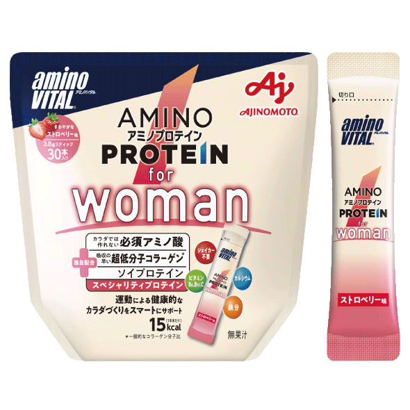 「アミノバイタル® アミノプロテイン」for woman ストロベリー味