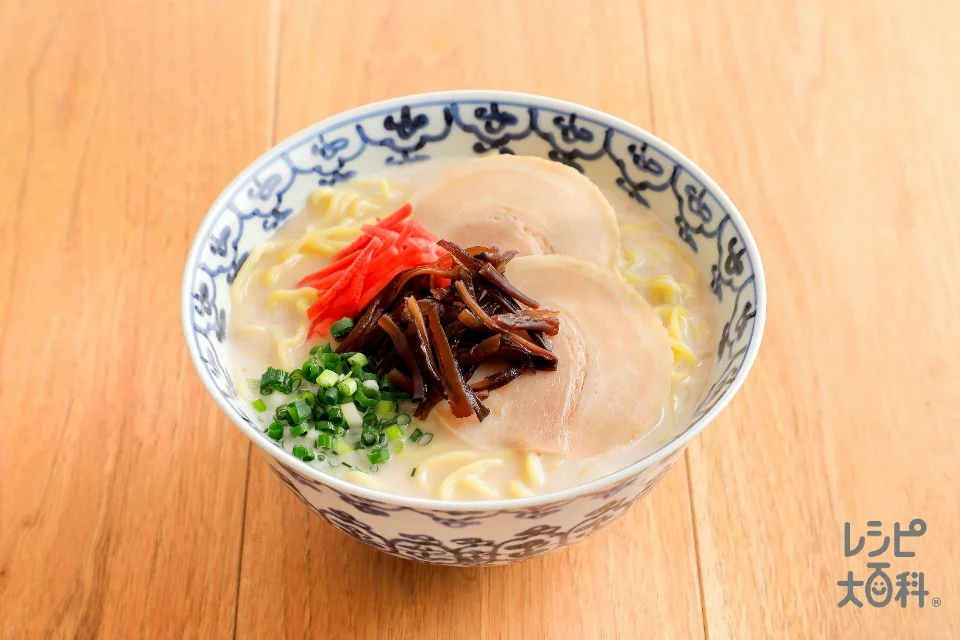 博多ラーメン風(中華生めん+水を使ったレシピ)