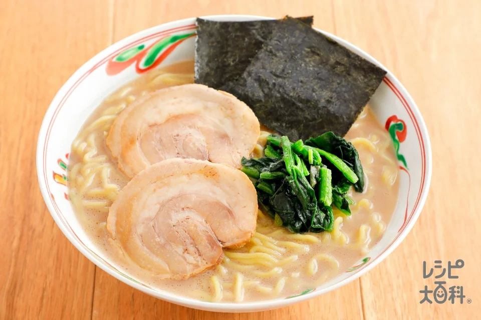 家系ラーメン風(中華生めん+水を使ったレシピ)