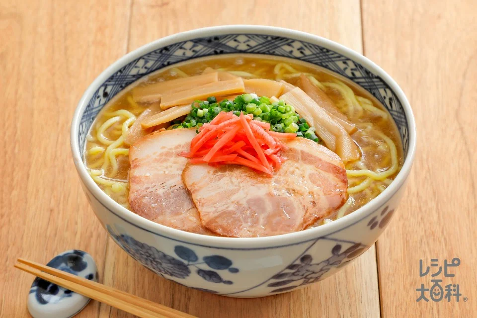 信州風　味噌ラーメン(中華生めん+水を使ったレシピ)