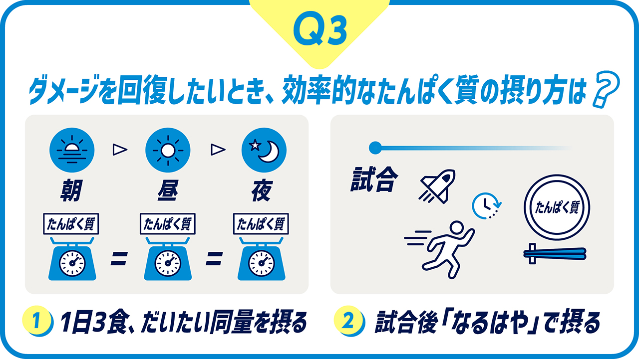 どっちを選ぶ!? 試合期は何を食べる?学生アスリートの食事クイズ