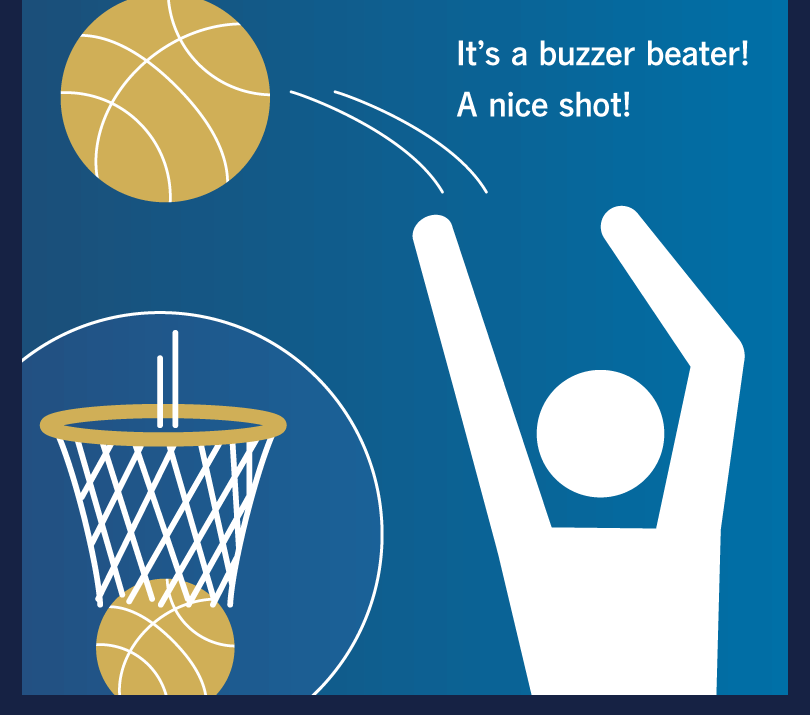 It’s a buzzer beater! A nice shot!