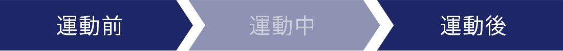 運動前、運動中