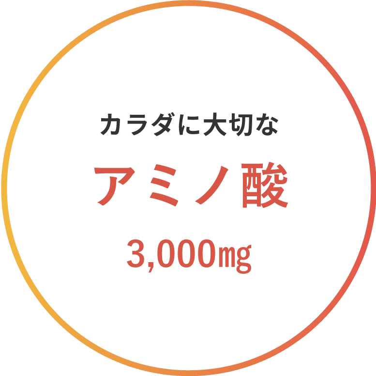 カラダに大切なアミノ酸3,000㎎