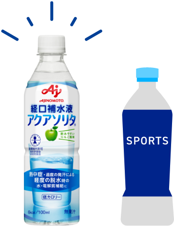 スポーツドリンクとの違い イメージ
