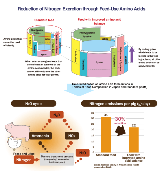 Reduction of Nitrogen Excretion through Feed-Use Amino Acids