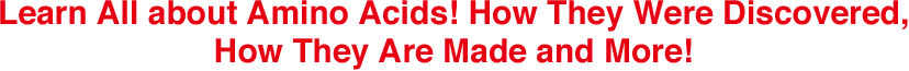 Learn All about Amino Acids! How They Were Discovered, How They Are Made and More!
