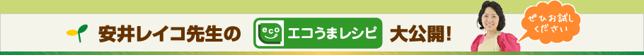 安井レイコ先生の「エコうまレシピ」大公開