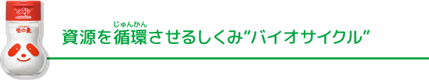 資源を循環させるしくみ“バイオサイクル”