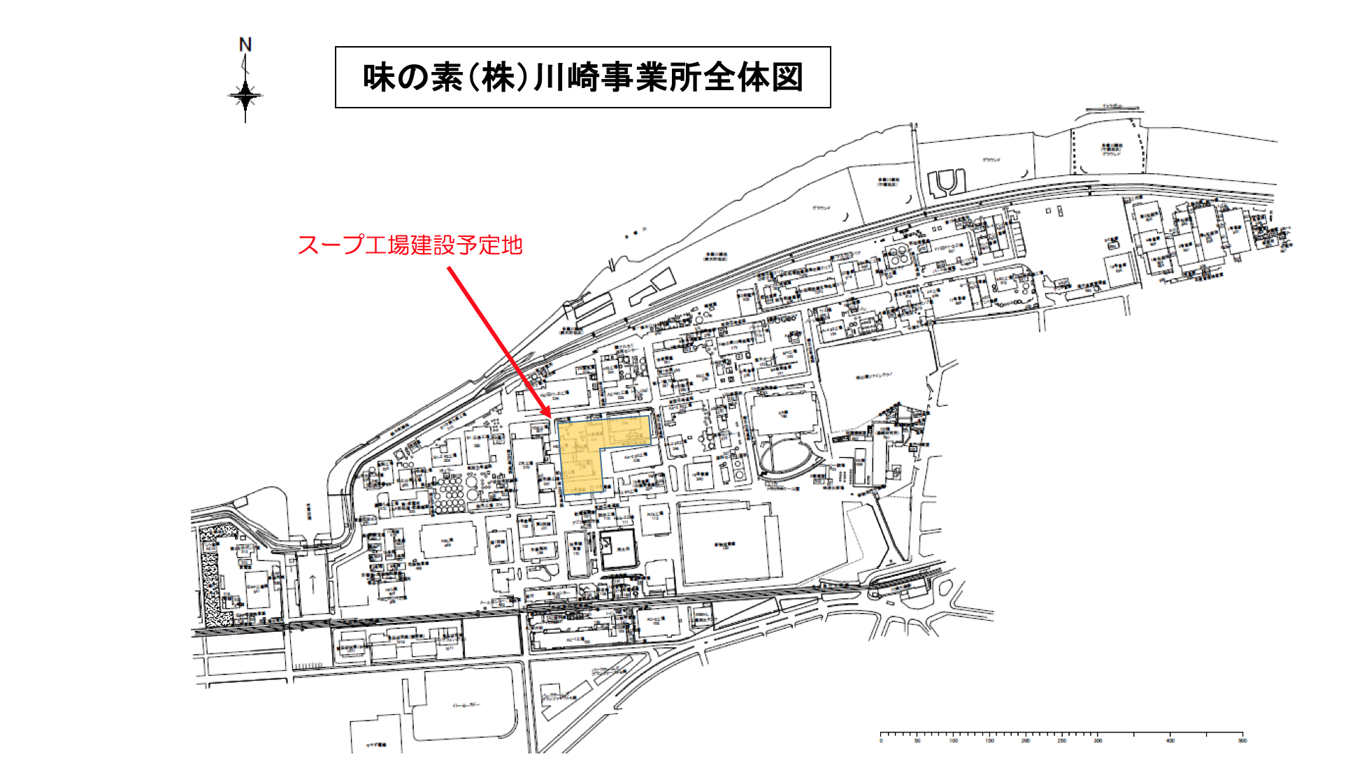 味の素（株）川崎事業所全体図