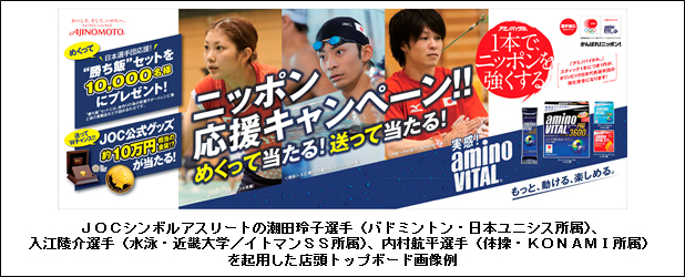 ロンドンオリンピック日本代表選手団強化支援 ニッポン応援キャンペーン １月より全国でスタート
