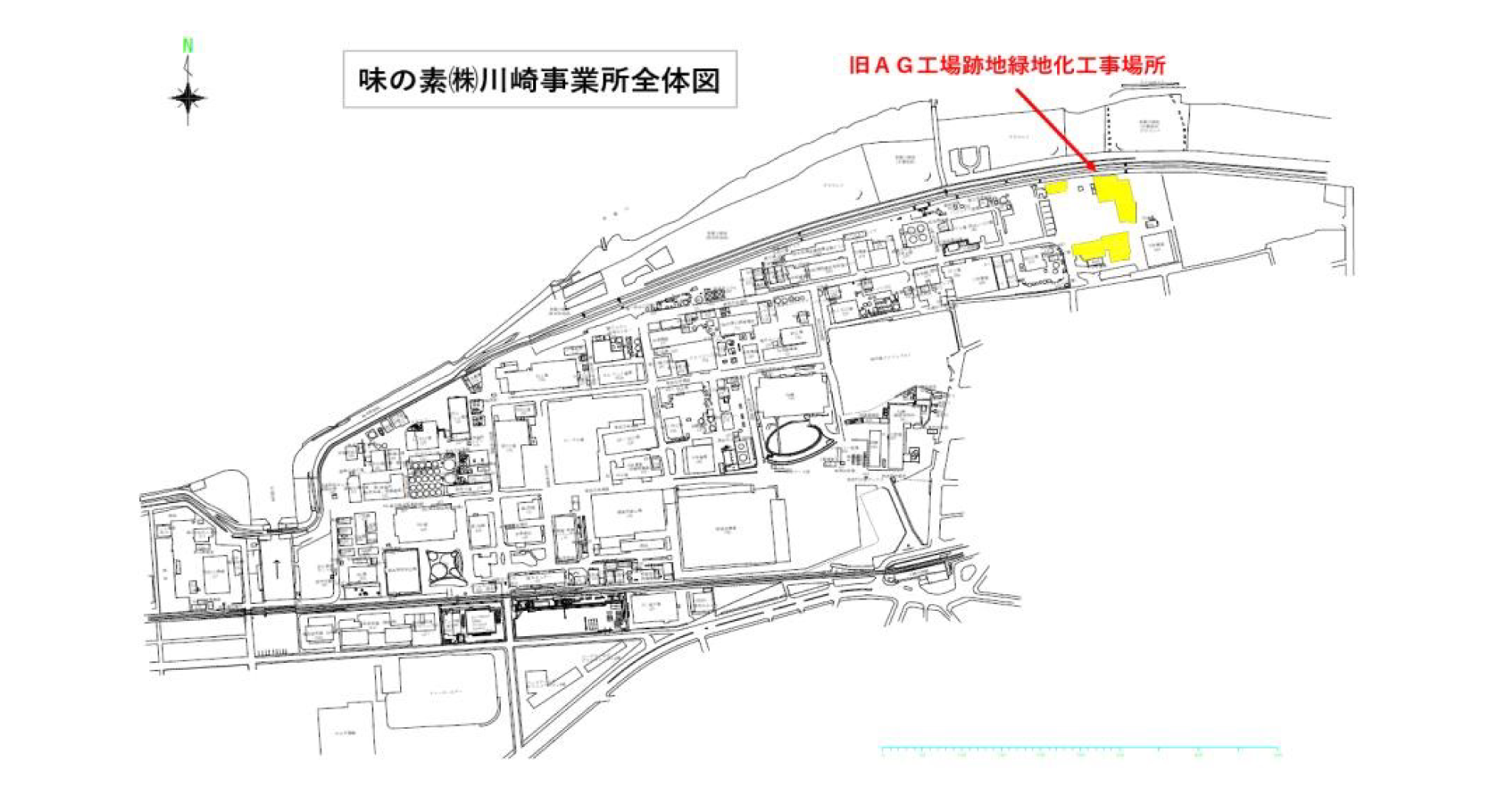 味の素(株)川崎事業所全体図
