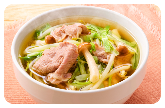 豚コマともやしのしゃきしゃきまんぷくスープ