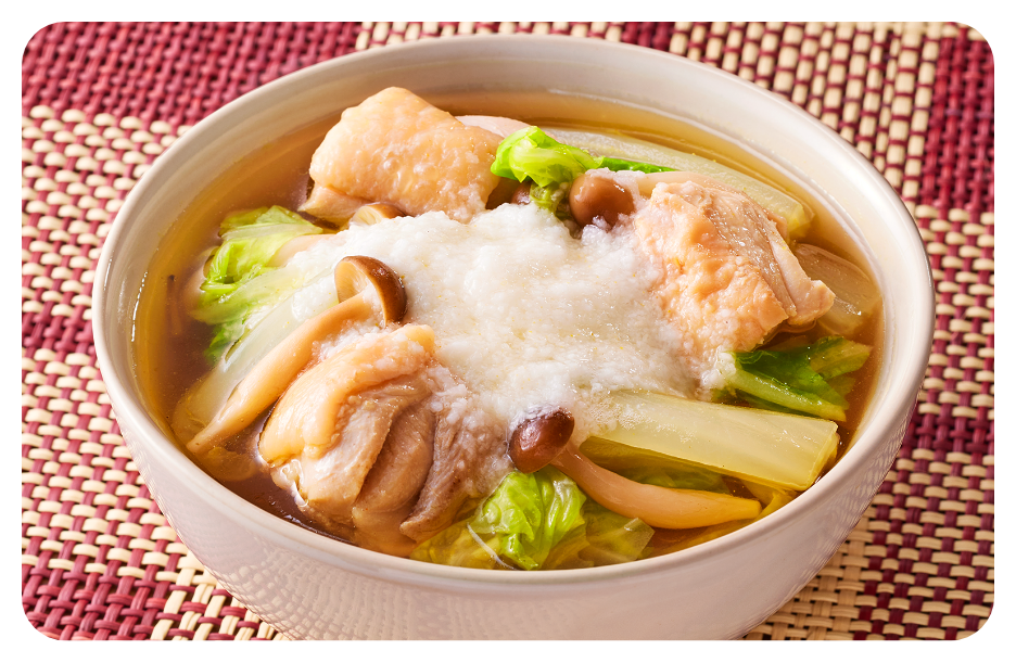 鶏ももととろろのふわとろまんぷくスープ