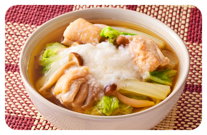 鶏ももととろろのふわとろまんぷくスープ