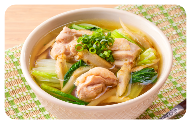 鶏ももと白菜のしみじゅわまんぷくスープ