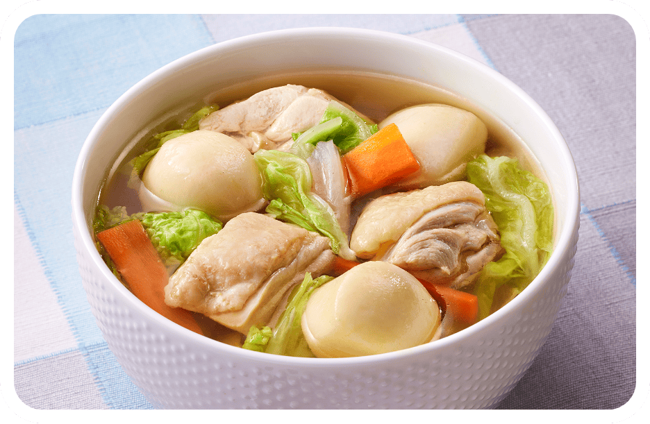鶏ももと里芋のまるまるまんぷくスープ