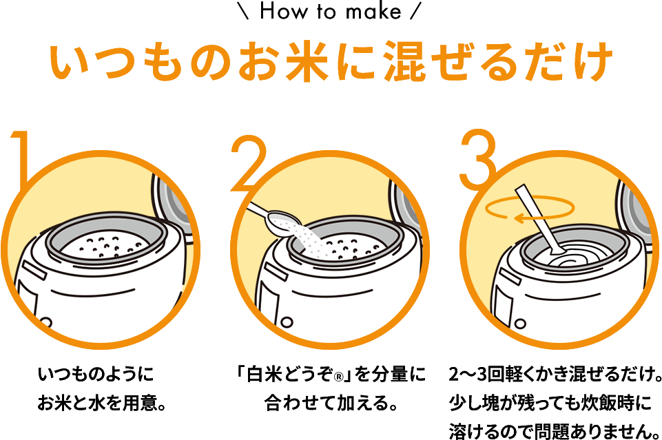 いつものご飯に混ぜるだけ