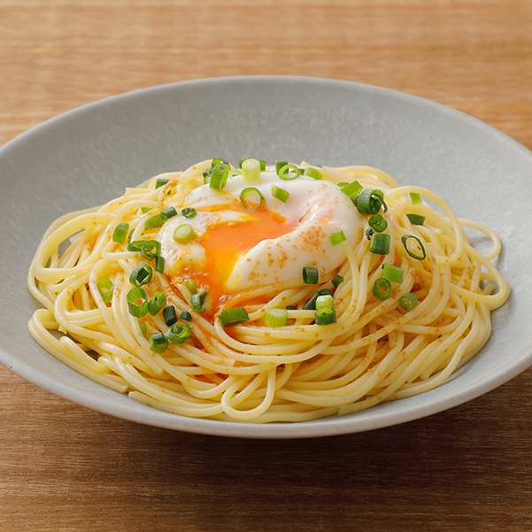 だし香る釜玉パスタ