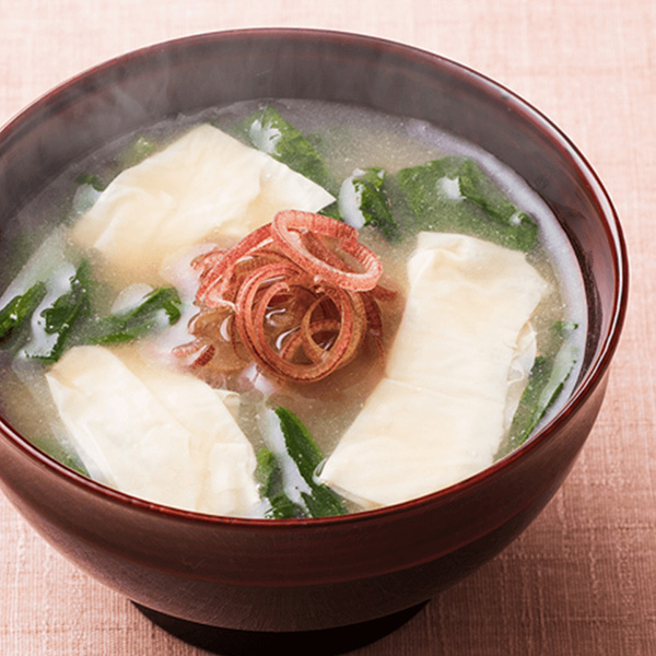 ほうれん草とゆばのみそ汁（栃木）