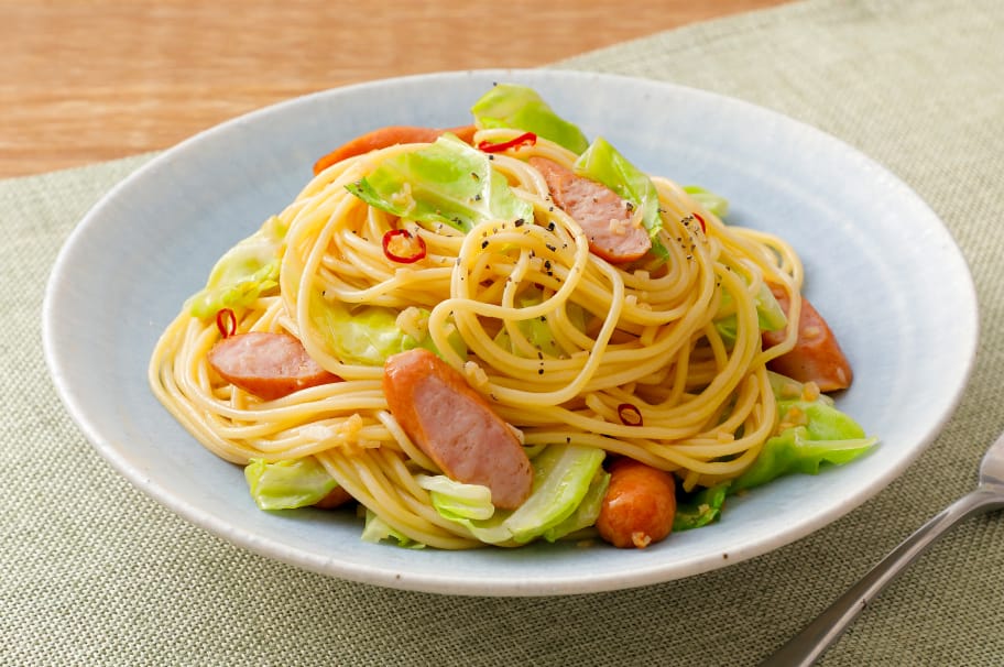 キャベツのアンチョビ風パスタ