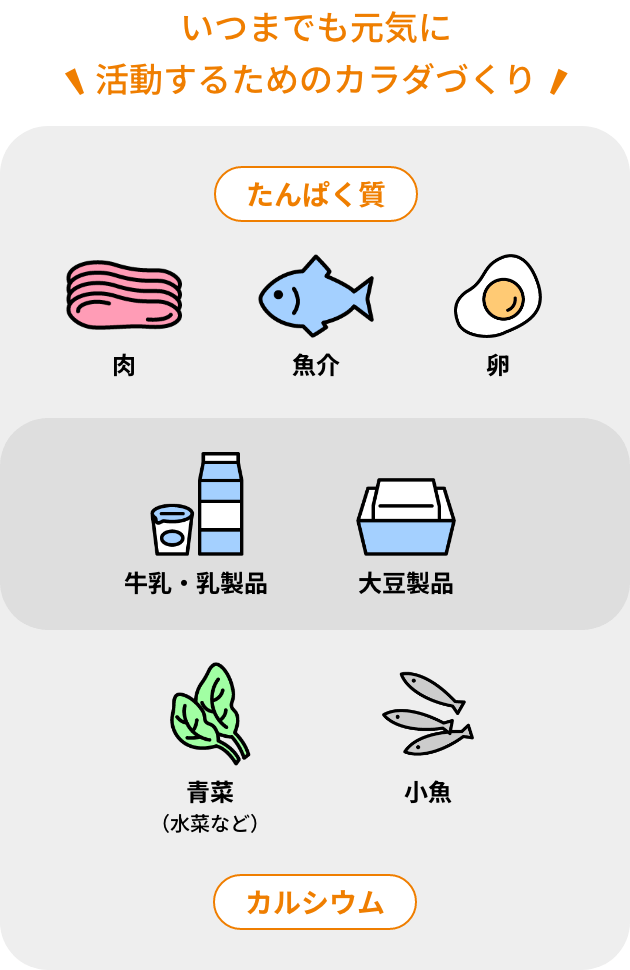 いつまでも元気に活動するためのカラダづくり