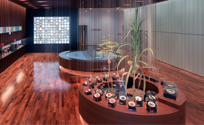味の素グループうま味体験館１階展示スペース風景