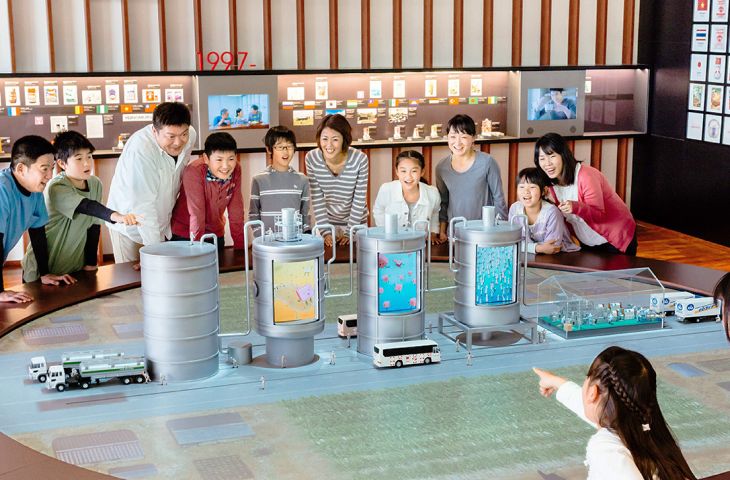 製造工程のジオラマ展示の画像
