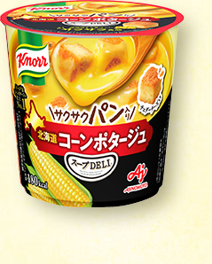 「クノール® スープＤＥＬＩ®」サクサクパン入り　北海道コーンポタージュ（容器入）
