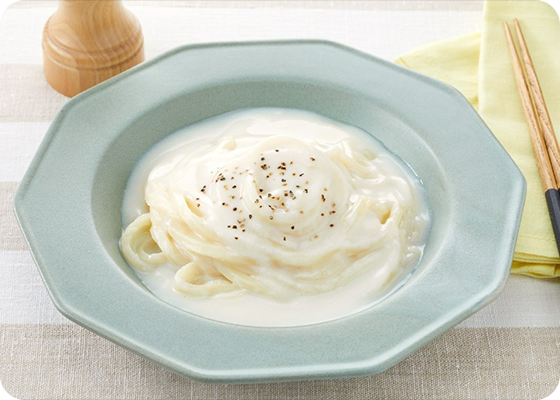 カルボナーラ風ポタージュうどん