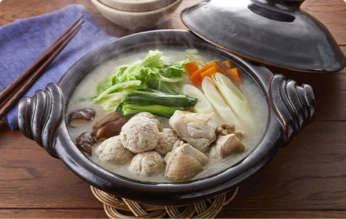 どっさり野菜と相性◎濃厚白湯鍋