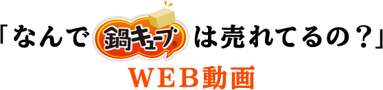 「なんで鍋キューブは売れてるの?」 WEB動画