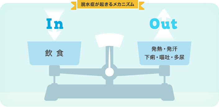 図2 脱水症が起きるメカニズム