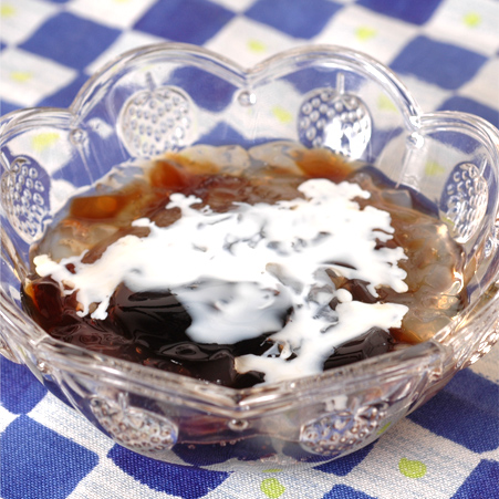<栄養補給の>コーヒーゼリーデザート
