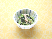 「ツナ缶」を使ってツナと小松菜（もしくは青梗菜）の煮びたし