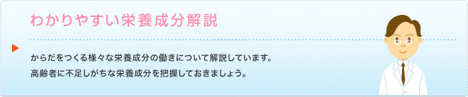 わかりやすい栄養成分解説