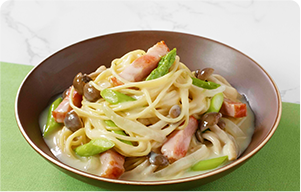 具たっぷり豆乳クリームパスタ