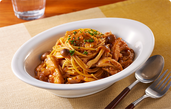 鶏肉の猟師風パスタ