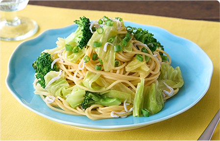 しらすとキャベツの和風パスタ