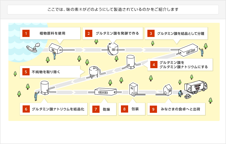 「味の素®」ができるまで