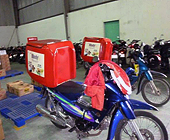 ベトナムの配送用バイク
