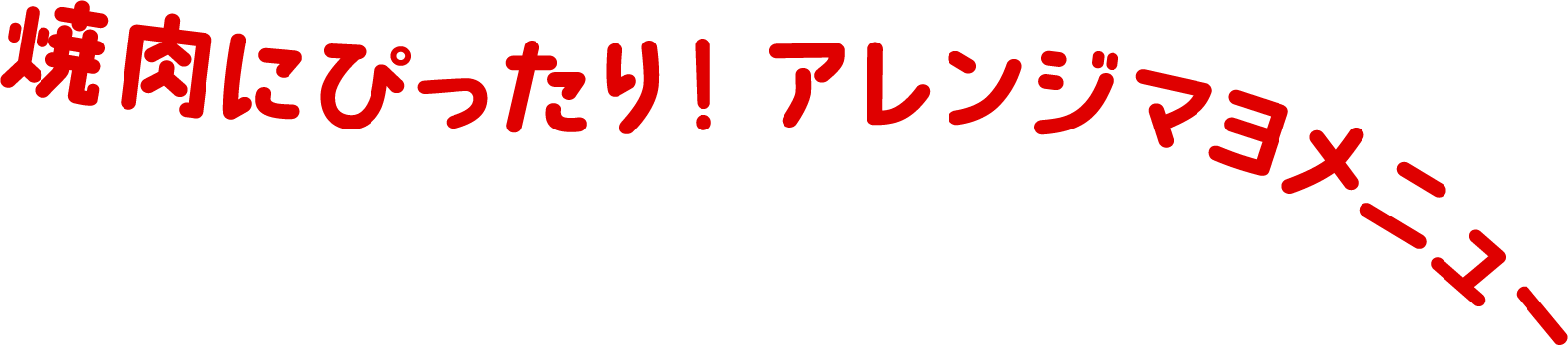 焼肉にぴったり！アレンジマヨメニュー