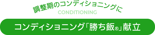 調整期のコンディショニングにコンディショニング「勝ち飯®」献立