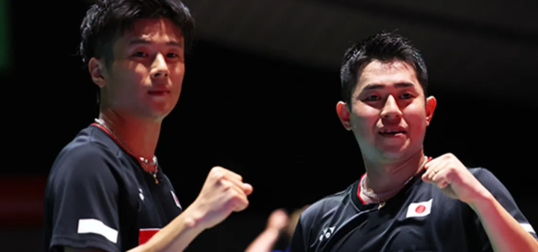 男子ダブルス 保木 卓朗選手 ＆ 小林 優吾選手