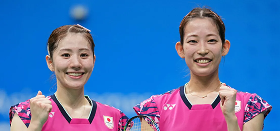 女子ダブルス 志田 千陽選手 ＆ 松山 奈未選手