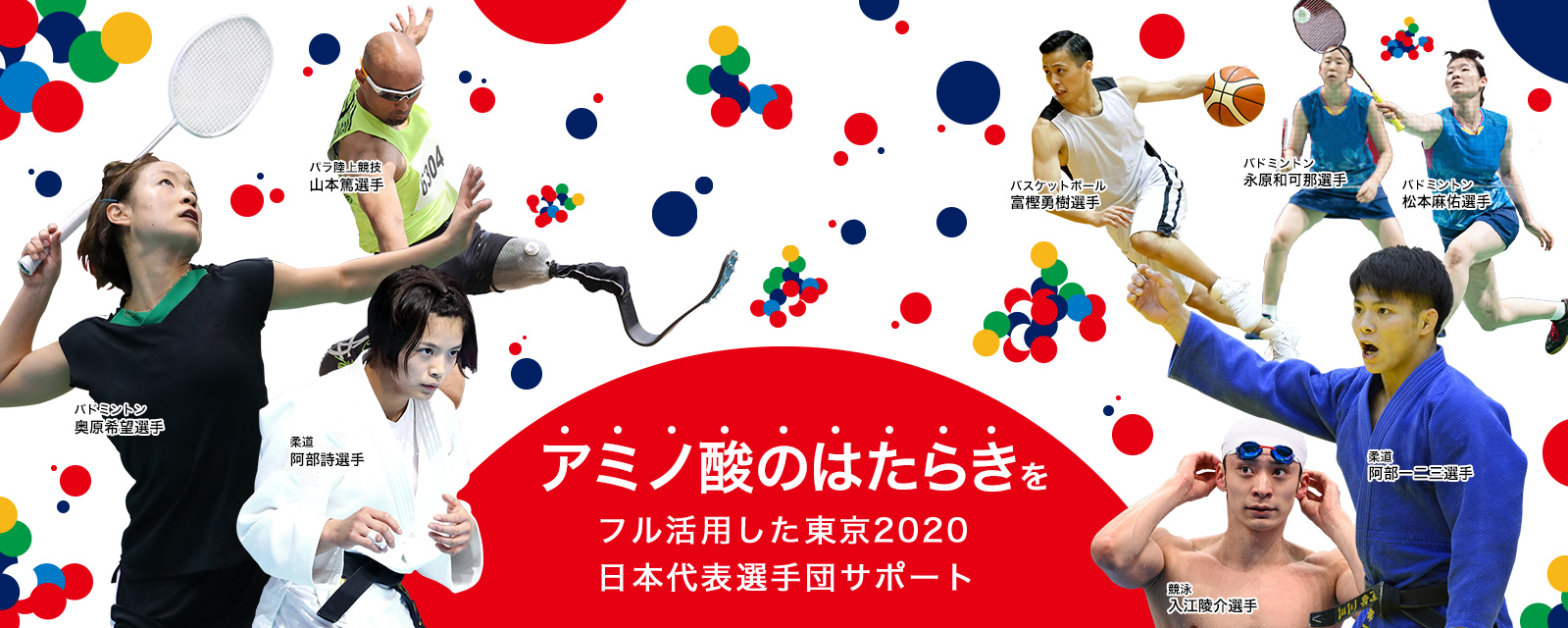 アミノ酸のはたらきをフル活用した東京2020日本代表選手団サポート