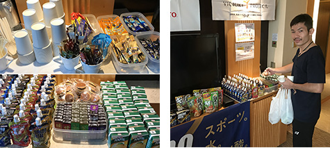 大会期間中：補食の提供