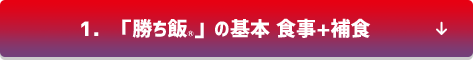 1．「勝ち飯®」の基本 食事+補食